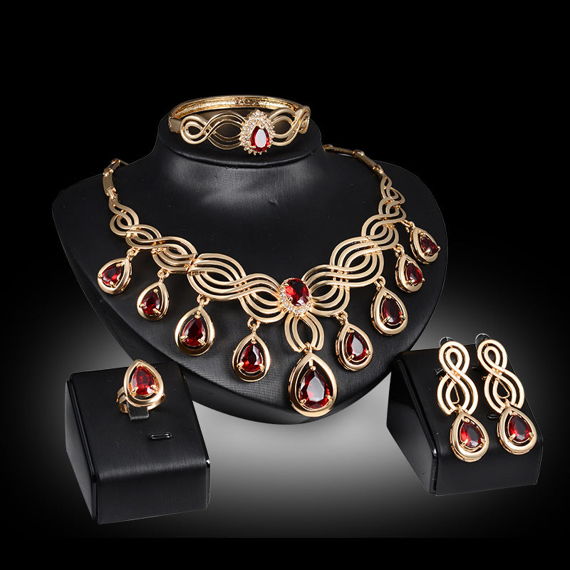 Celestia Gem Necklace & Earrings Set