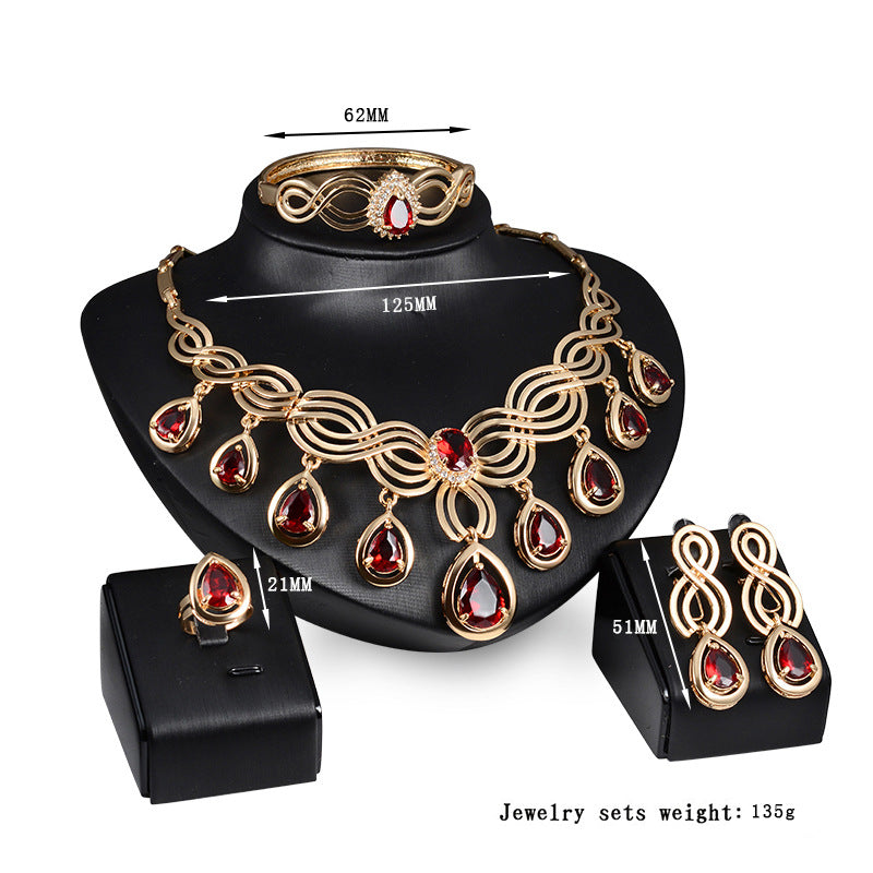 Celestia Gem Necklace & Earrings Set